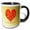 Black/White, variant on 3drose, Heart Full of Hearts You Are Loved Multi-use Greeting, 11oz Mug