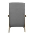 thumbnail image 6 of Lexicon Kalmar 18.5" Mid-Century Solid Wood and Fabric Accent Chair in Gray, 6 of 8