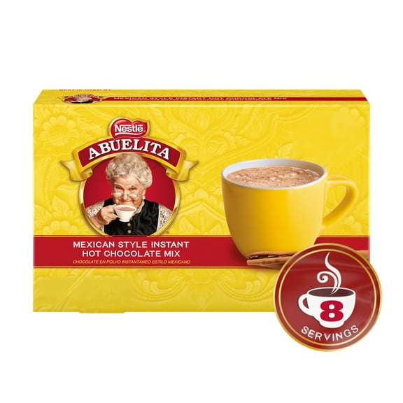 Nestle Abuelita Mexican Style Instant Hot Chocolate Cinco de Mayo Food Drink Mix, 8 oz, 8 Packets Per Box​