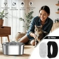 thumbnail image 3 of Wekvgz Cat Water Fountain Replacement Filters and Sponge Safe Cat Water Fountain Filters 3 Filtration System Compatible with 3.2L/108oz Stainless Steel Cat Water Fountain, 3 of 10