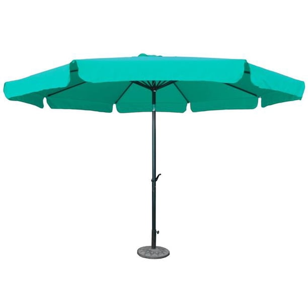 International Caravan Yf 1104 3 5m Ab 12 Ft Outdoor Aluminum Umbrella With Flaps 44 Aqua Blue Walmart Com Walmart Com
