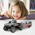 Mini Rc Monster Truck, 2.4Ghz Remote Control, 164 Monster Truck with Lights, USBC Rechargeable