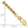 thumbnail image 6 of Primal Gold 14 Karat Yellow Gold 3mm Semi-Solid Diamond-cut Rope Chain Bracelet, 6 of 11