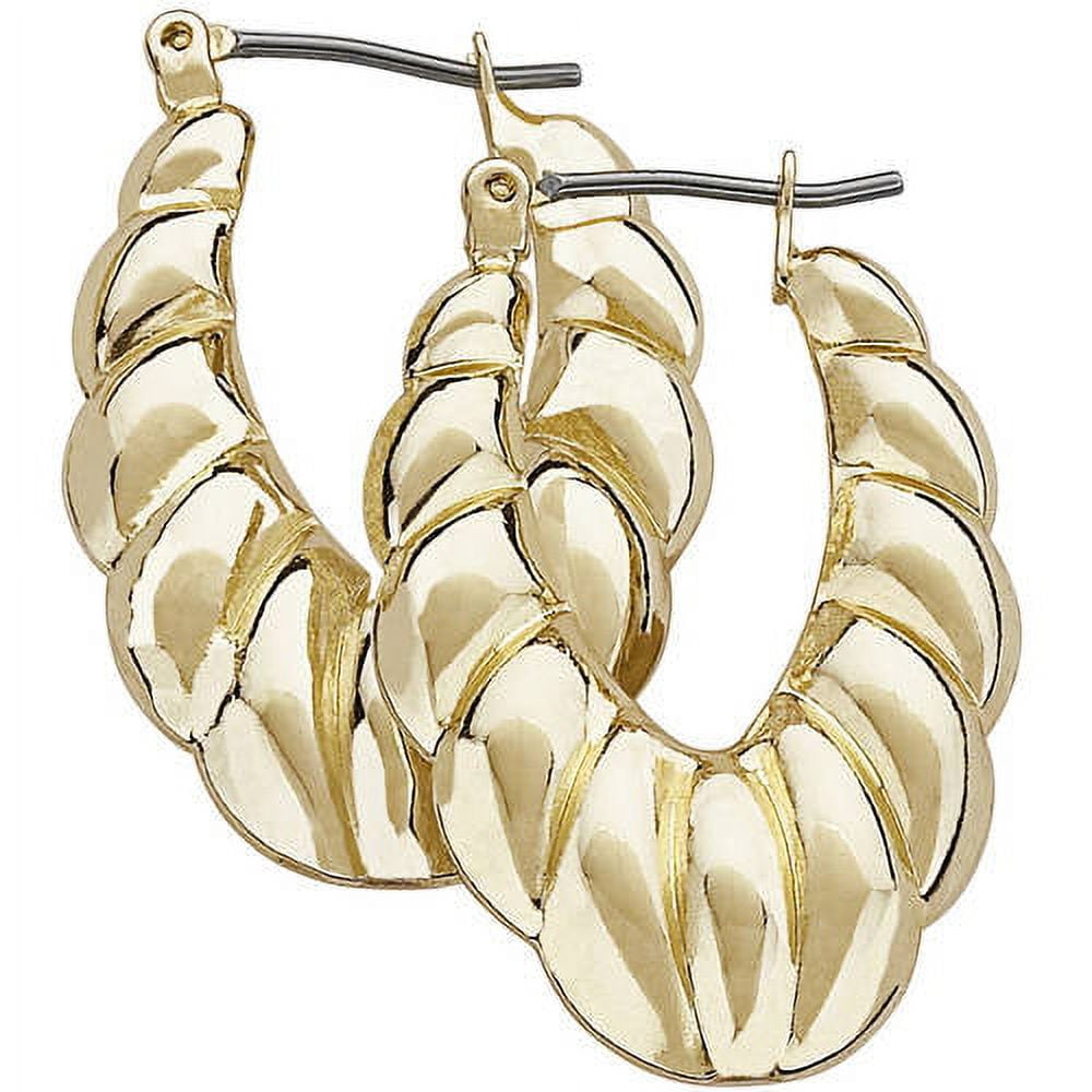 Gold-Tone Hoop Earrings, 7 Pairs