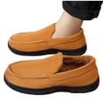 thumbnail image 2 of Bnwani Slippers for Men Fuzzy House Shoes Faux Fur Lined Comfortable Indoor Outdoor Brown, 2 of 9