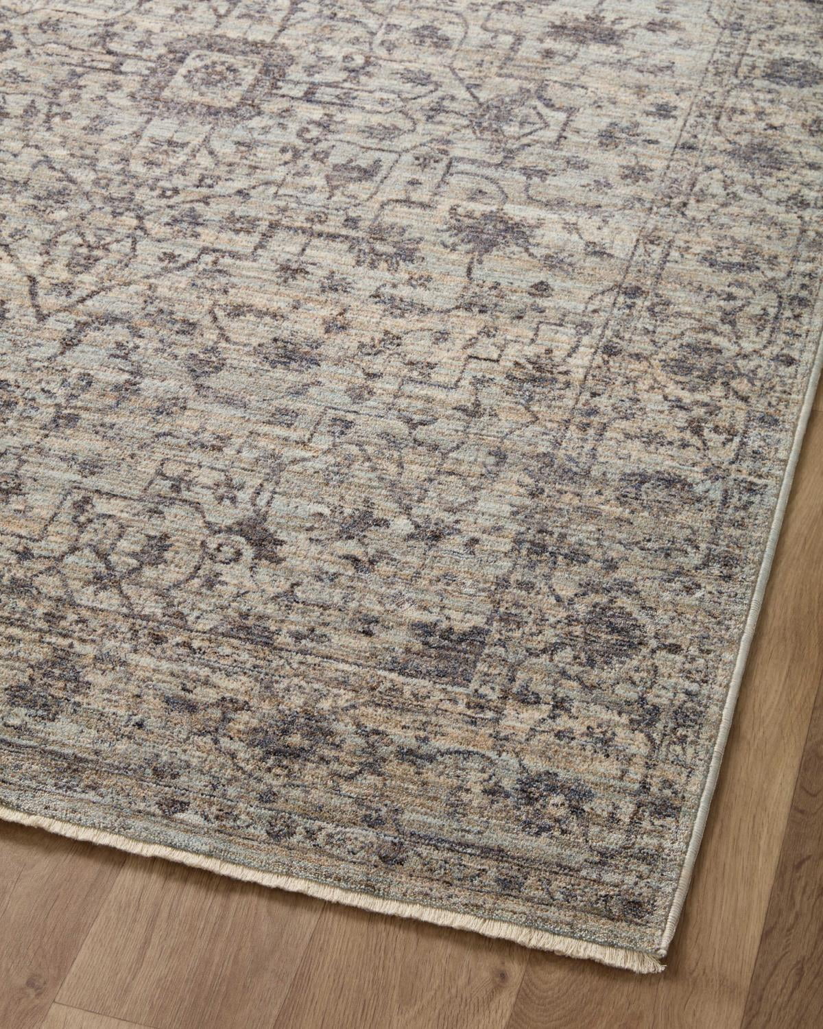 Loloi Sorrento Mist / Charcoal 3'-11" x 3'-11" Round Area Rug