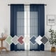 thumbnail image 1 of OVZME 2 paneles transparentes de color azul marino, cortinas de 72 pulgadas de largo, tratamiento de ventana para cocina, cortinas elegantes y transparentes, con bolsillo para barra para sala de estar, 1 of 1
