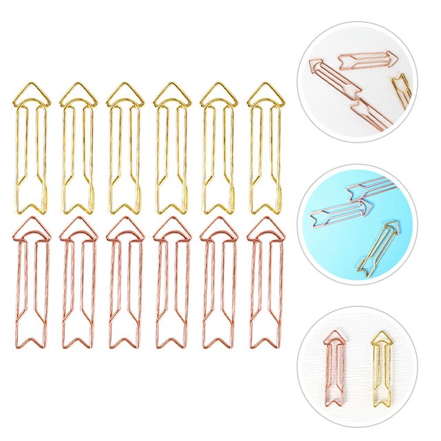 unbranded 40Ud Pinzas Metálicas Coloridas En De Flecha Para Uso En Oficina Y Material Escolar