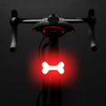 thumbnail image 1 of Bike Tail Light, Rechargeable LED Bone Shaped Bicycle Light for Night Riding, 5 Mode Cycling Safety Light for Women, Girls & Kids, 1 of 7