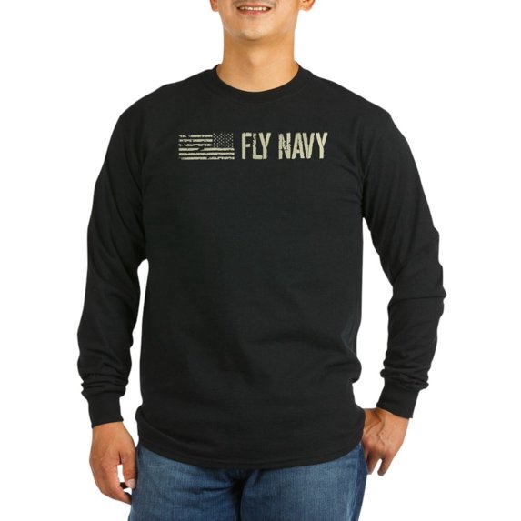 CafePress - Black Flag: Fly Navy - Long Sleeve Dark T-Shirt