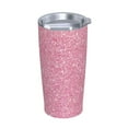 thumbnail image 2 of Kll Glitter Pink Stainless Stainless Steel Vacuum Insulated Coffee Cup 20 Oz Lids And Straws,1 Metal Straws,1 Cleaning Brush, 2 of 9