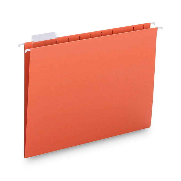Colored Hanging Folders, Letter Size, 1/5-Cut Tabs, Orange, 25/Box Colored Hanging Folders, Letter Size, 1/5-Cut Tabs, Orange, 25/Box