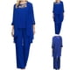 thumbnail image 1 of ICHUANYI Liquidación Mujer Color Manga Larga Cuello Redondo Suelto Encaje Gasa Pantalones Capa Conjunto de Tres Piezas Incluye Cárdigan ICHUANYI WER202308254040, 1 of 7