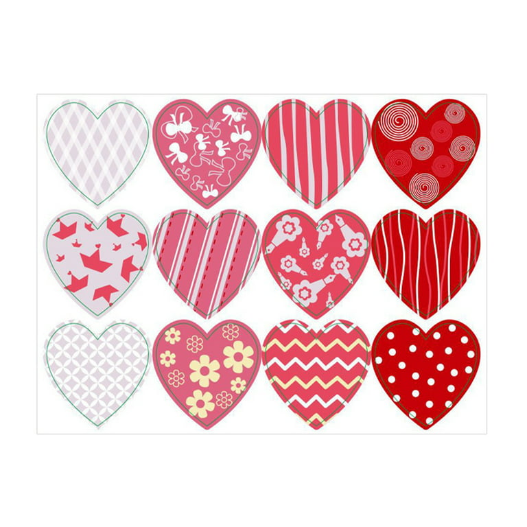 MINI HEART Stickers(40pc)Valentine’s Day•Love•Kisses•Multi. Color  •Wedding•Coupe 