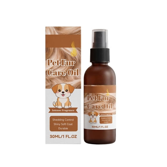30ml Pet Coat Care Oil, Natural Grooming Serum to Soften Fur & Add Shine, Reduce Mats & Tangles for Dogs and Cats