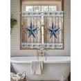 thumbnail image 4 of Texas Star Rustic 2 Panel Kitchen Curtains for Windows, Country Blue Berry Brown Wooden Plank Bathroom Privacy Curtain, Home Décor Window Treatment for Bedroom/Living Room 55"x45", 4 of 6