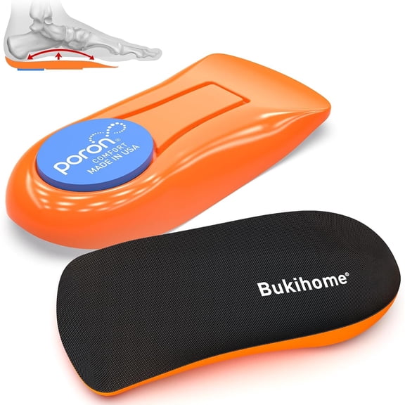 Bukihome Gel Heel Cups for Plantar Fasciitis, Arch Support Heel Cushions Relieve Heel Pain, Heel Spur & Achilles Tendonitis, For Women 9.5-13 / Men 8.5-12