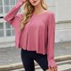 thumbnail image 4 of Karight Open Back Tops for Women Long Sleeve Athletic Shirts Backless Gym Yoga Workout T-Shirt Trendy Blouses with Thumb Hole, 4 of 9