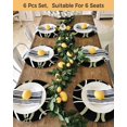 thumbnail image 4 of 15 Inch Round Placemats Set of 4, Black Geometric Non Slip Heat Insulation PP Table Mats, Modern Sage Green White Striped Art Washable Place Mats for Kitchen Dining Party Table Decor, 4 of 7