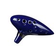 thumbnail image 2 of Ocarina Alto C Cerámica Piccolo Azul Musical Ocarina Para Principiantes Hogar Al Aire Libre 12 Agujeros Yuarrent EL010730-00, 2 of 5