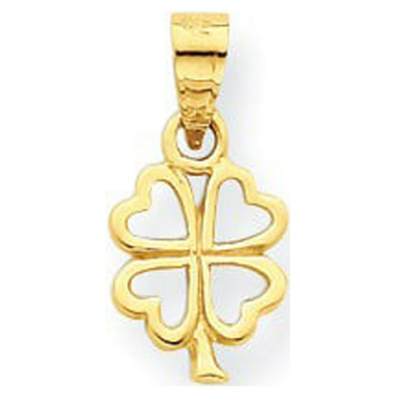 10k Yellow Gold Four Leaf Clover Charm