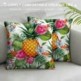 thumbnail image 3 of COMIO  Rectangle Throw Pillow Cover Pineapples with Tropical Palm Leaves and Flowers,Contemporary Decorative Cushion Sofa Bedroom Car Home Pillowcases, 3 of 5