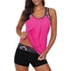 thumbnail image 3 of Trajes de baño para mujer, Trajes de baño para mujer, Trajes de baño de dos piezas con estampado conservador y espalda con tirantes, Traje de baño para mujer, 3 of 7