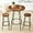 Medium Brown, variant on FCYNMF Bistro Dining Set 3 Piece, Modern Round Counter Height Pub Table, Compact High Top with Bar Stools Pub Dining Set for Kitchen, Breakfast Room - Light Gray