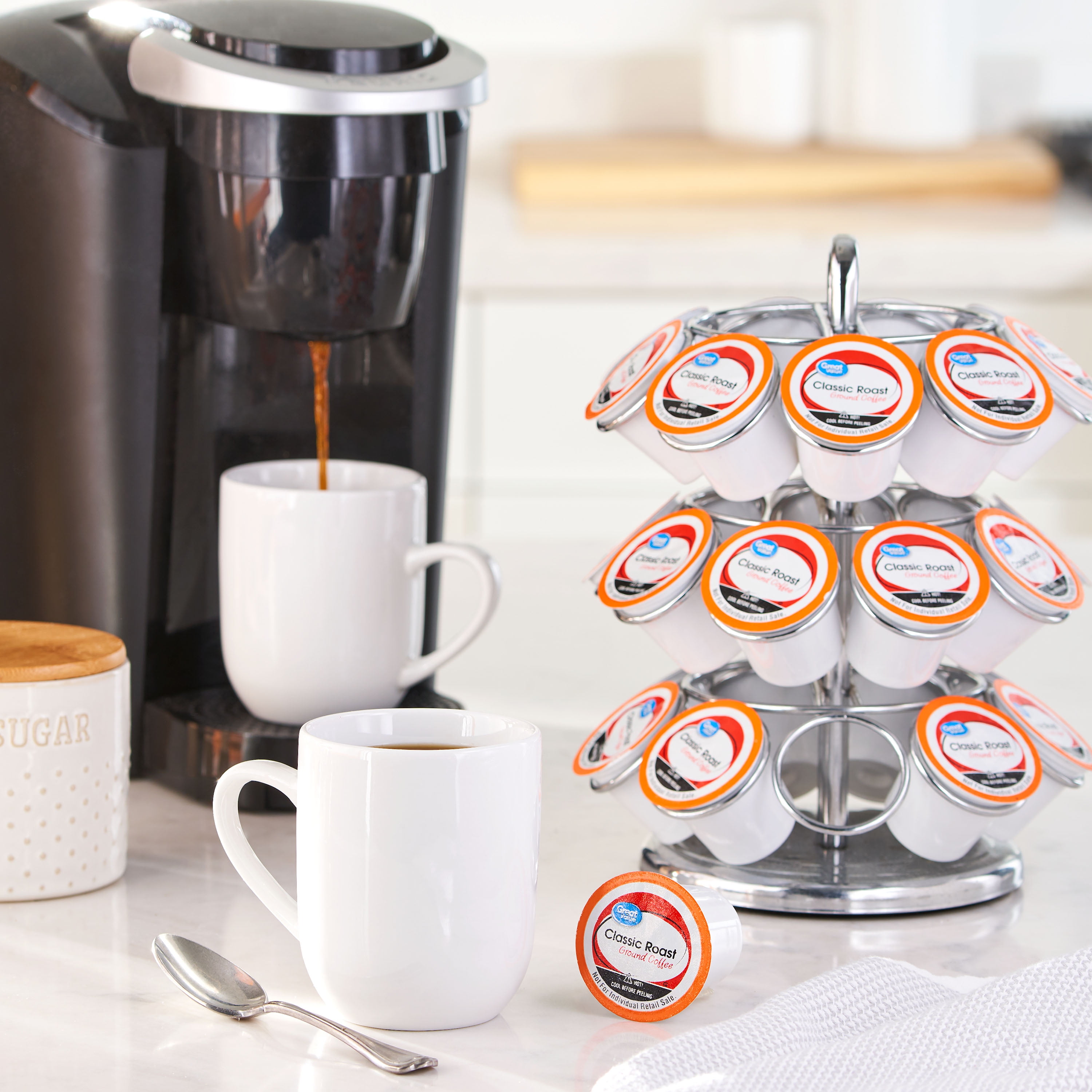 Great Value Classic Roast Ground Coffee Pods, 96 Ct