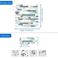 thumbnail image 6 of DEWOO Thick Kitchen Peel and Stick Tile Backsplash, Stick on Wall Tiles, 12"x12" Self Adhesive Sticky 3D Wall Marble Tiles Bathroom (10-Sheet，White Blue), 6 of 12