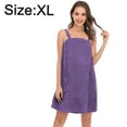 thumbnail image 2 of Women's Bath/Shower Wrap Towel Dress with Straps Closure Lightweight Knee Length Body Wraps, 2 of 5