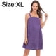 thumbnail image 2 of Vestido de toalla para baño/ducha para mujer con cierre de correas, envolturas corporales ligeras hasta la rodilla, 2 of 5
