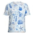 thumbnail image 5 of Beach Seashell Starfish Women's T-Shirt Short Sleeve T Shirts Tops Tee Ladies Loose T, 5 of 6
