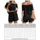 thumbnail image 2 of Conjunto De Pantalones Cortos Y Camisa De Manga Corta Conjunto de traje de 2 piezas Suelto Color sólido Casual para vacaciones (Negro M) Ygjytge para Mujer Negro T M, 2 of 6