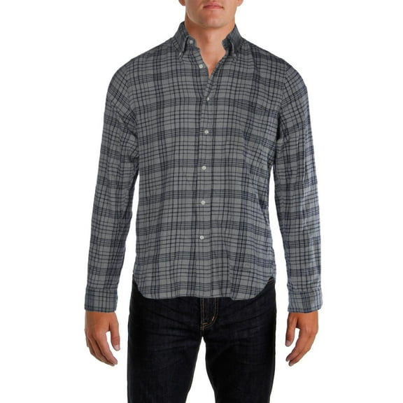 GANT Men's Melange Twill Shirt, Cobblestone, Medium