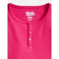 thumbnail image 2 of Wonder Nation Girls' Ribbed Henley Dress with Short Sleeves, Sizes 4-18, 2 of 3