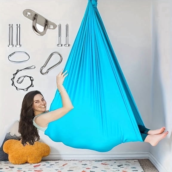 Aerial Yoga Slings Kit – Easy-to-Assemble Yoga Swing for Indoor & Outdoor Use, Low-Stretch Fabric, Perfect for Beginners & Advanced Users, Ideal Gift for Aerial Yoga, Dance, and Fitness