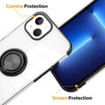 thumbnail image 6 of For Apple iPhone 14 Plus 6.7" Transparent Hybrid PC Magnetic Ring Stand (works with Car Mount) Detachable Frame Phone Case Cover by Xpression - Clear + Black, 6 of 7