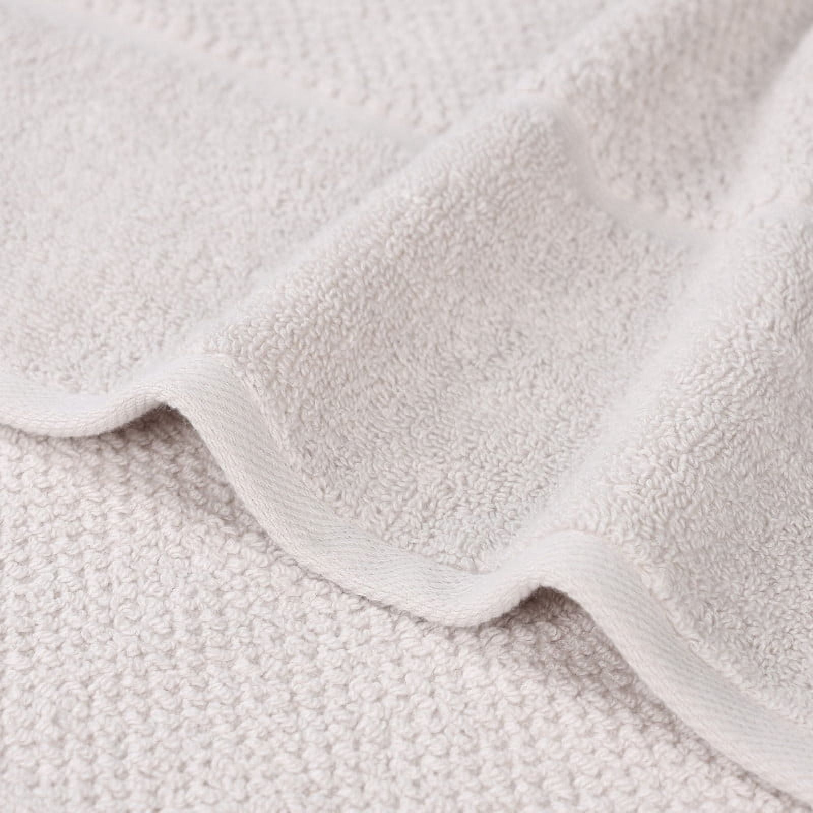 Superior Mile Smart Twist Cotton Medium Weight 3 Piece Towel Set, Ultra Absorbant Towels, Silver