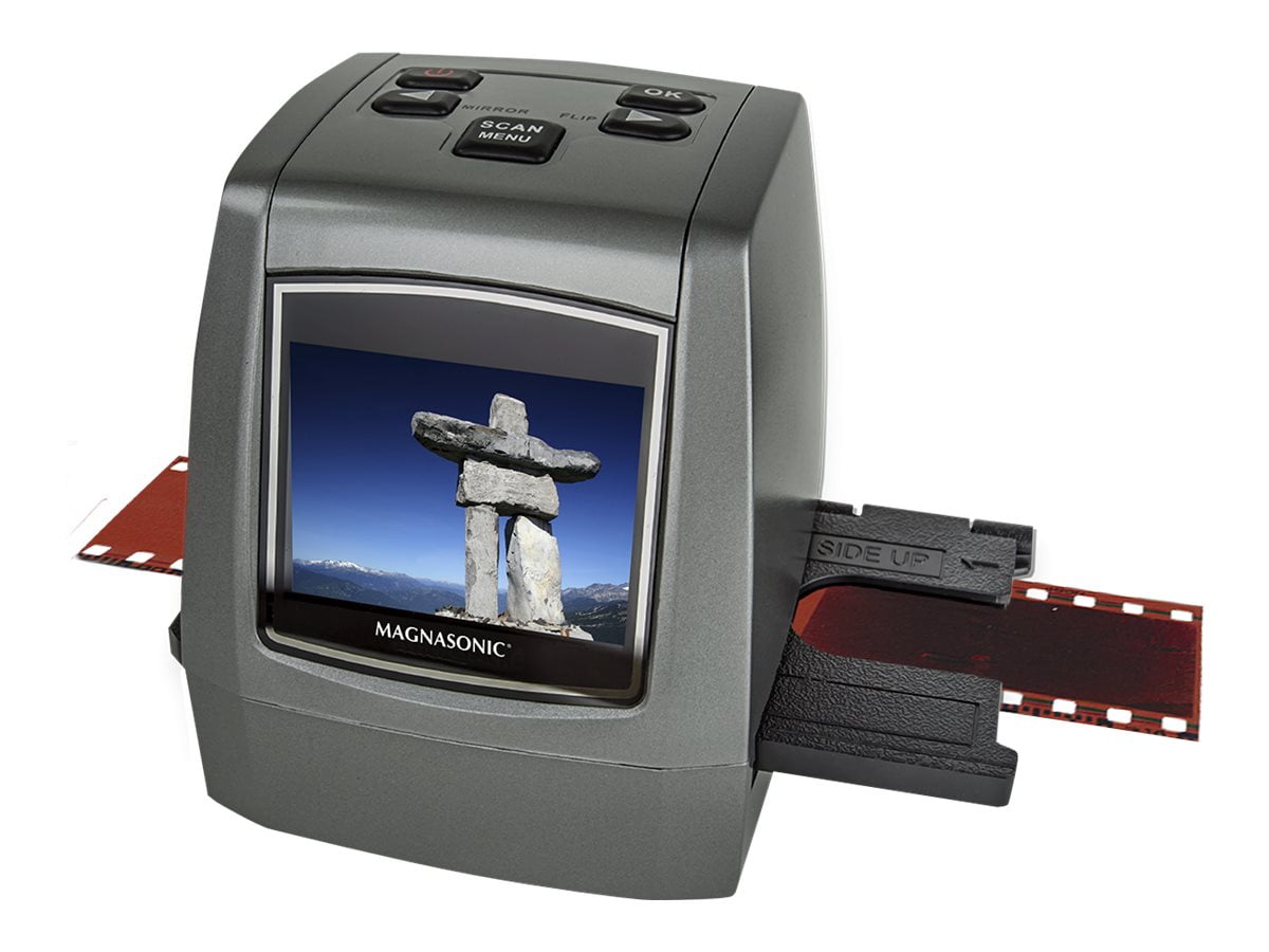 Slides Film Scanner with 22MP Converts 126KPK/135/110/Super 8 Films Negatives All in One into Digital Photos,2.4 LCD Screen Impressive 128MB Built-in Memory 