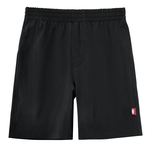 Boys UPF 50  Soft Stretch Club Swim Trunks - Above The Knee Fit | Black