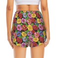 thumbnail image 2 of Lsque Daisies Flowers Printed Women's Running Shorts with Liner Pockets,Elastic Quick Dry Workout Athletic Gym Yoga Shorts,Womens High Waist Shorts-Small, 2 of 9