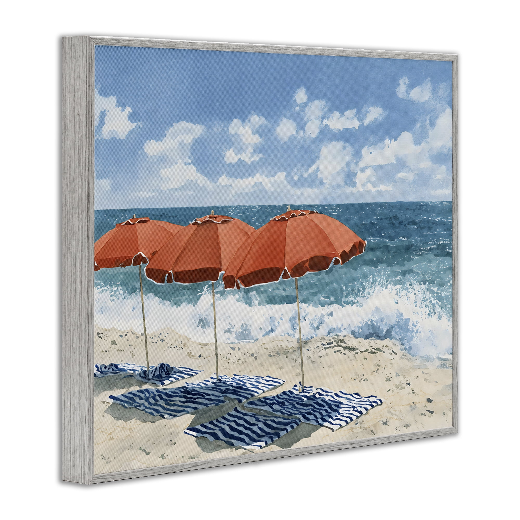 Stupell Industries Shade From The Sun Gray Framed Giclee Art, design by Franklyn Gregory