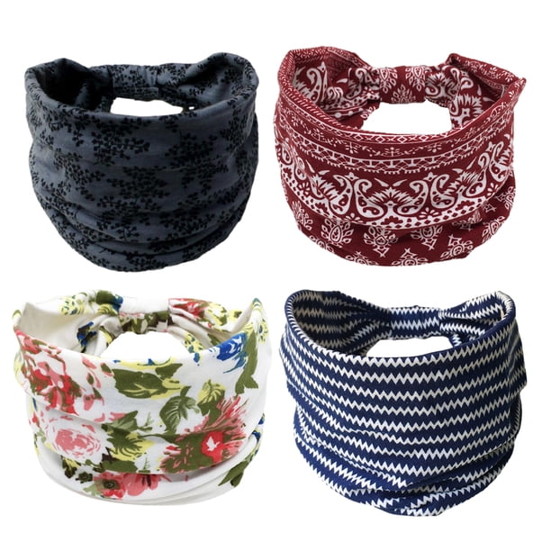 Banda para la cabeza ancha Bandana elástica Banda para la cabeza con lazo Banda elástica para yoga Bandana para correr