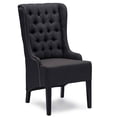 thumbnail image 1 of Baxton Studio Touffeté Wingback Accent Chaise en Gris et Noir, 1 of 4