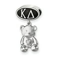 thumbnail image 1 of FB Jewels Sterling Silver Logoart Kappa Delta Oval With Teddy Bear Dangle Bead, 1 of 2
