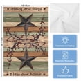 thumbnail image 5 of Texas Star Vintage 1 Pack Kitchen Towel, Water Absorbent Dish Towel, Berry Sage Green Brown Wooden Decorative Hand Towels - Quick Drying Cloth for Cooking Baking, 18x28 Inch, 5 of 8