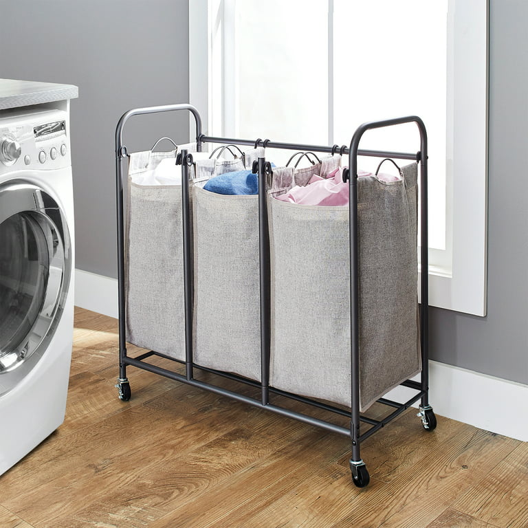 Better Homes & Gardens Oversized 3 Bag Wheeled Laundry Sorter 