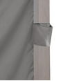thumbnail image 3 of Sunjoy Four-Side Privacy Side Wall Curtain Set for 11 x 13 ft Gazebo, UV-resistant Waterproof Polyester Curtain Panels for Patio, Garden and Backyard, includes Ring Hardware for Installation, Grey, 3 of 6