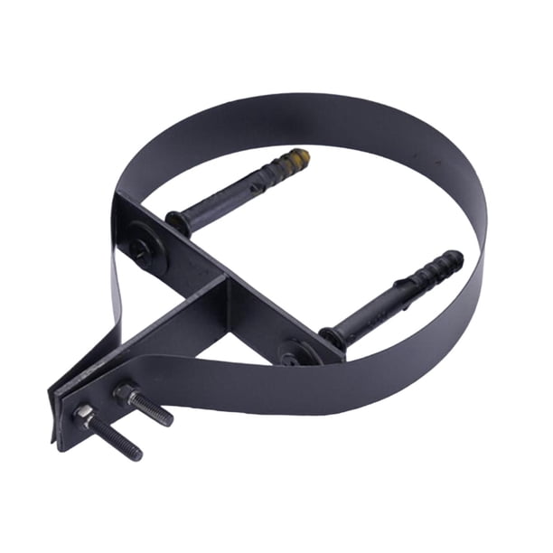Soporte de tubo de chimenea de 5 pulgadas, herrajes ajustables para colgar en la pared. Negro